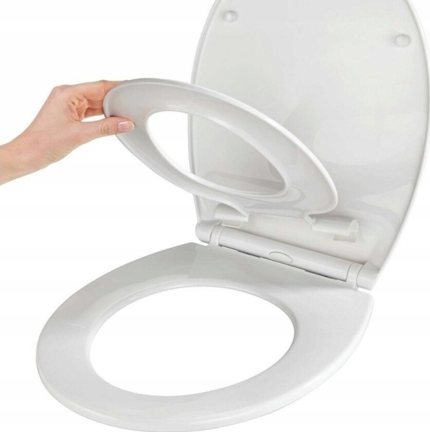 Geberit bidésete Hvitt toalettsete og barnesete, myklukkende, enkel montering, Fix-Clip, barnesete, hvit