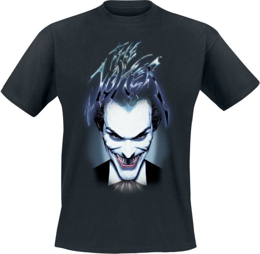 T-skjorte - The Joker - Blue Smile - M til 3XL - Herrer - svart