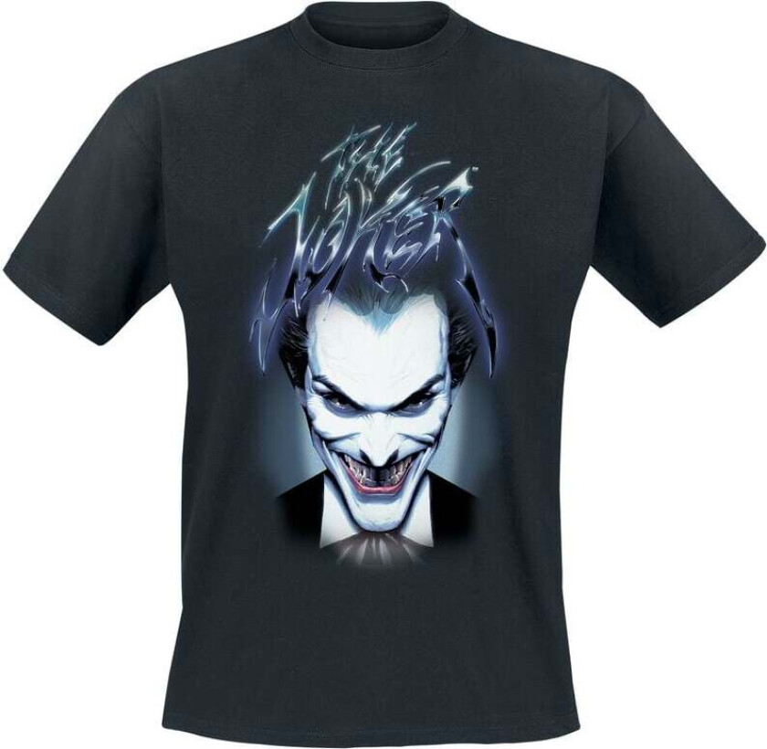 T-skjorte - The Joker - Blue Smile - M til 3XL - Herrer - svart