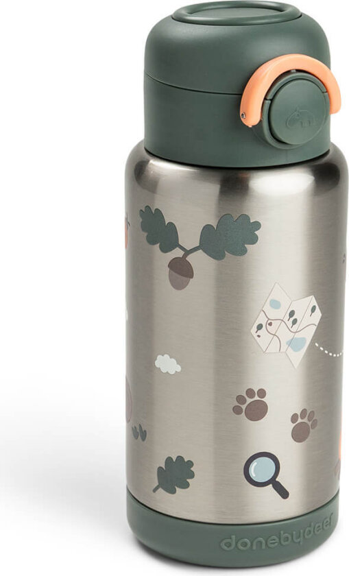 Insulated straw bottle Tiny trails - Green - 340 ml
