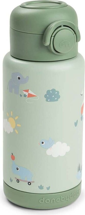 Insulated straw bottle - Playground Green - 340 ml