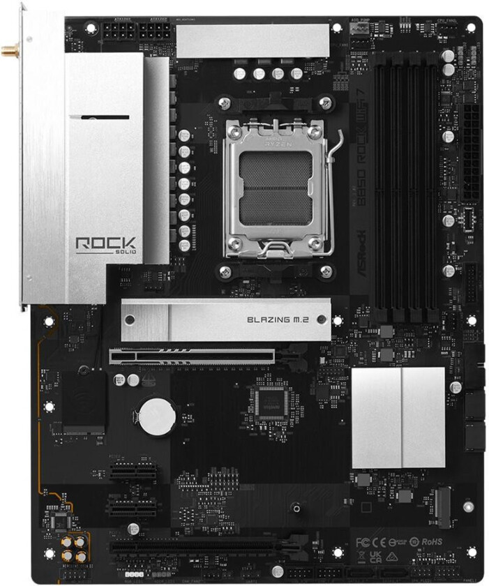 B850 Hovedkort - WiFi 7, AM5, 4xDDR5, ATX