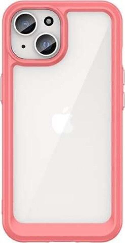 iPhone 15 Plus Outer Space Reinforced Case with a Flexible Frame - Red