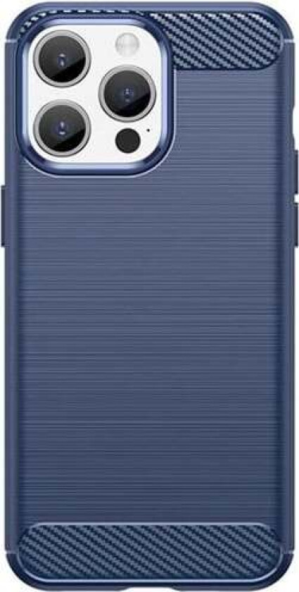 Flexible Carbon Pattern Case for iPhone 15 Pro Max Carbon Case - Blue