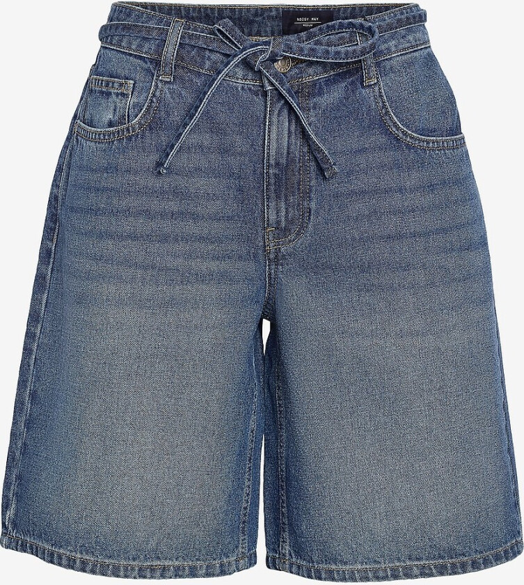 Jeans-shorts nmMaisy MW Loose Cur Az426mb - Blå