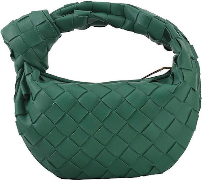 Tote Bag Vevd Håndveske Pu Lær Dame Skulderveske Lommebok Stor Volum Flettet Veske