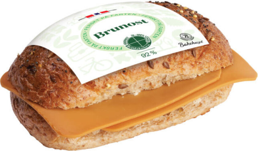 Fiberstykke Påsmurt Fiberstykke med smør og brunost, passer godt i farten på morgningen eller ettermiddagen.