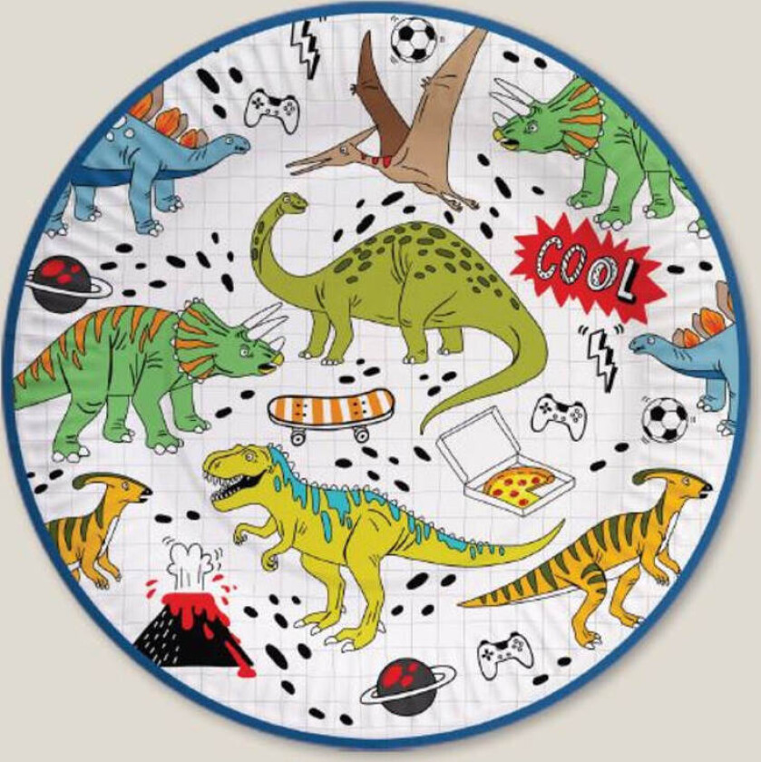 Tallerken Cool Dino 8stk