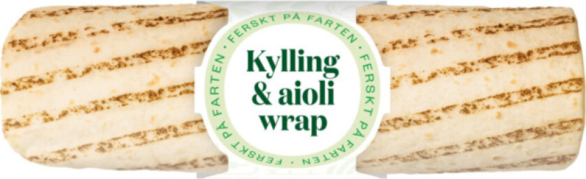 Wrap Kylling & aioli wrap, blandet med salat og råkost. En klassiker for alle.