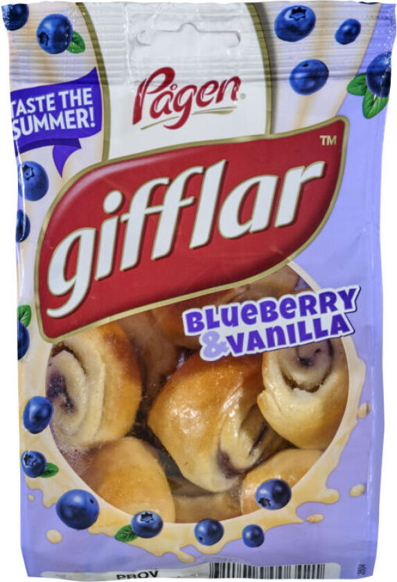 Gifflar Gifflar, små hvetesnurrer med vanilje og blåbærsyltetøy fyll.