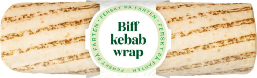 Wrap Biff Kebab Wrap fylt med Biff kebab, sterk og god