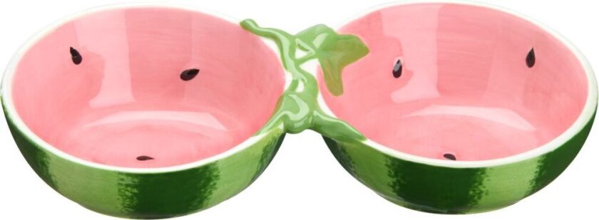 Juicy Vibes Dobbel Keramikkskål Vannmelon