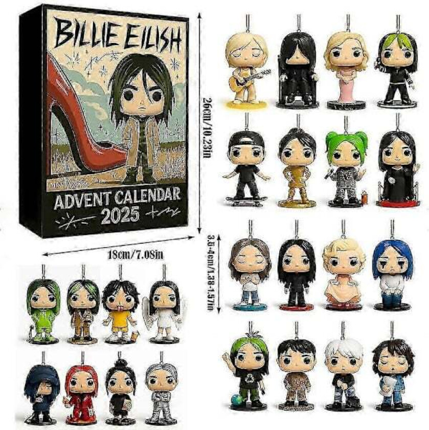 Billie Eilish Samleobjekt Adventskalender med 24 Mystery Minifigurer_Kvalitetsgaver