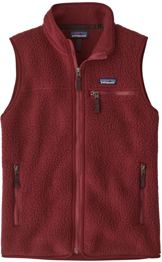 Retro Pile Vest Dame Carmine Red S