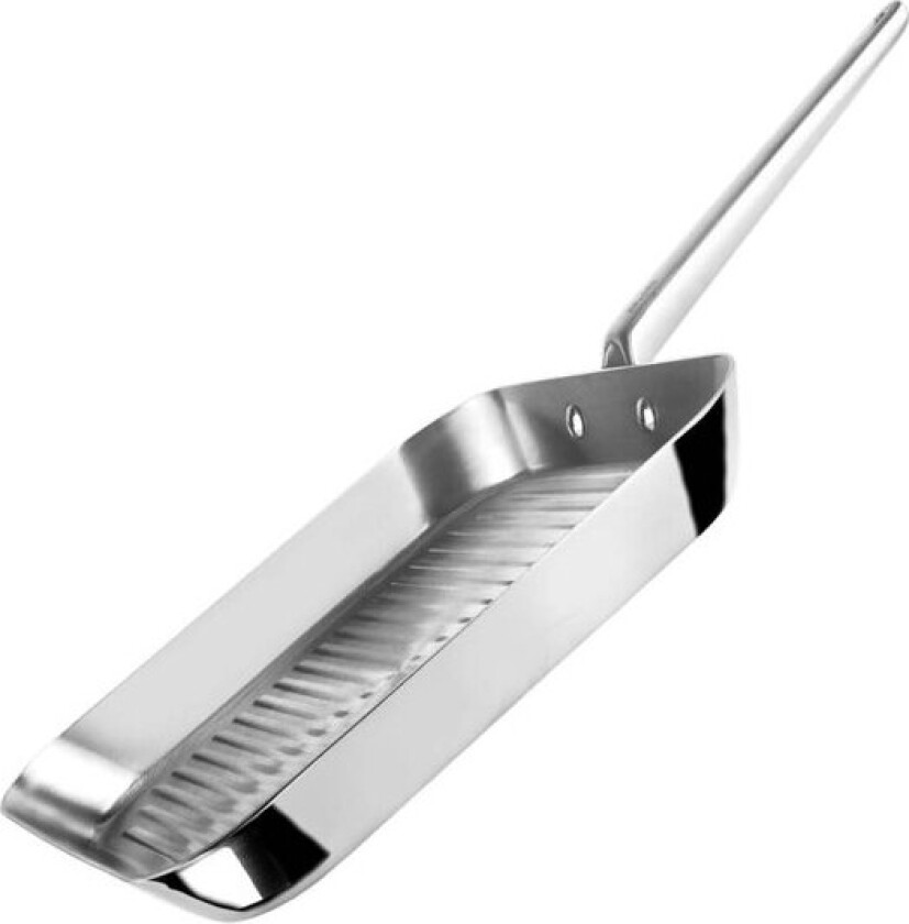 Grillpanne 28 cm rustfritt stål