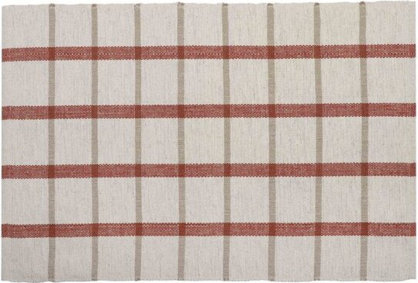 Eddy bordbrikke kurvet 34x48 cm rust/offwhite
