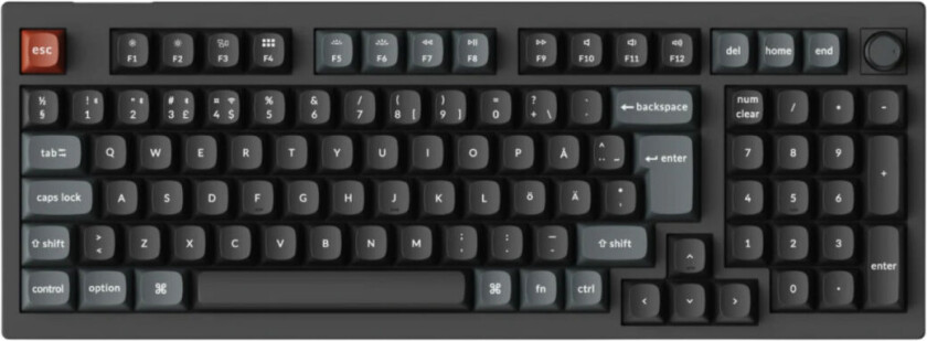 V5 Ultra 96% 8K Wireless Tri-Mode Black POM Red