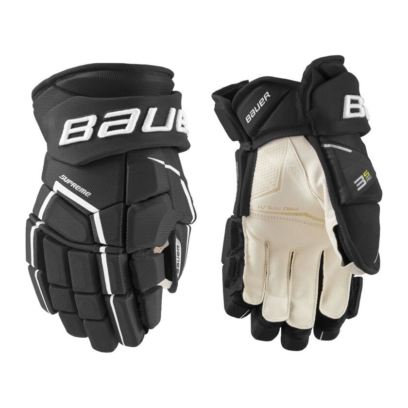 bauer S21 SUPREME 3S PRO GLOVE - SR 21/22, hockeyhanske senior BLACK/WHITE
