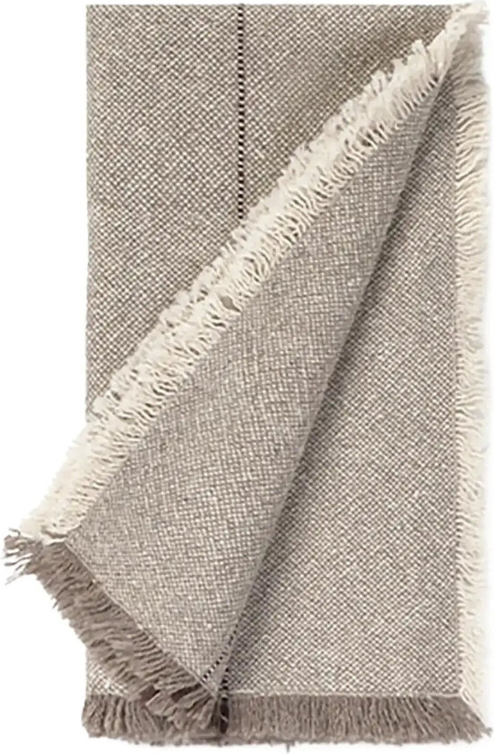 Set Of 4 Handloom Napkins Greige - Grey - 45X 45CM