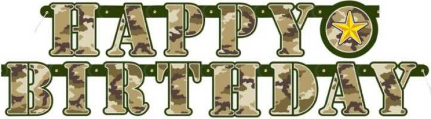 Banner Kamuflasje "Happy Birthday"