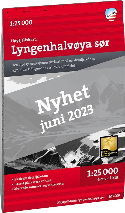 Høyfjellskart Lyngenhalvøya sør
