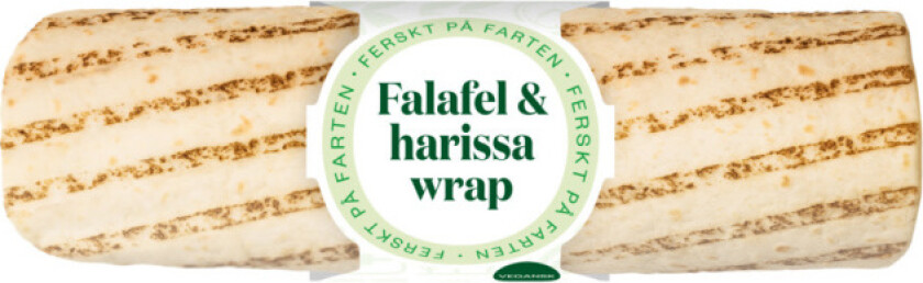 Wrap Wrap med Falafel, Harissahummus og grønnkål.