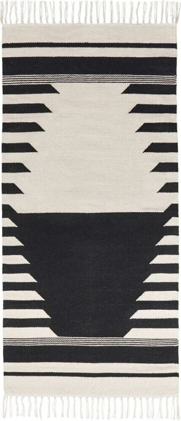 Iselin teppe 70x140 cm Black-off white