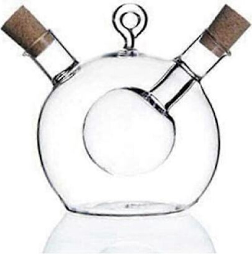 Bilde av Olivenolje- og eddikdispenser 2 i 1 kjøkken glassflaske olje- og eddikflaske med korkpropp JN