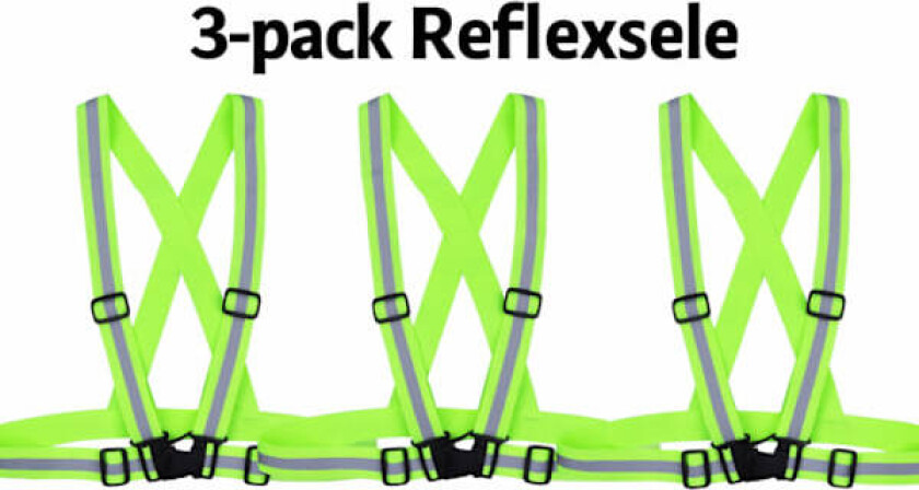 Bilde av 3-pack Reflekssele/Refleksvest, Gul