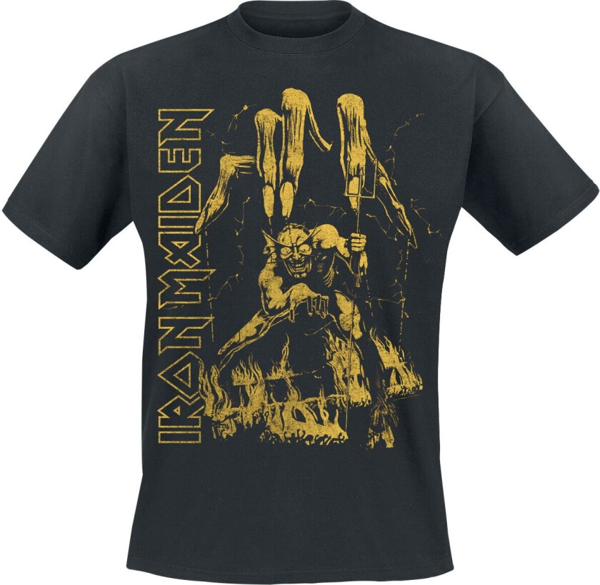 T-skjorte - Eddie Big Hand Yellow - S til 3XL - Herrer - svart