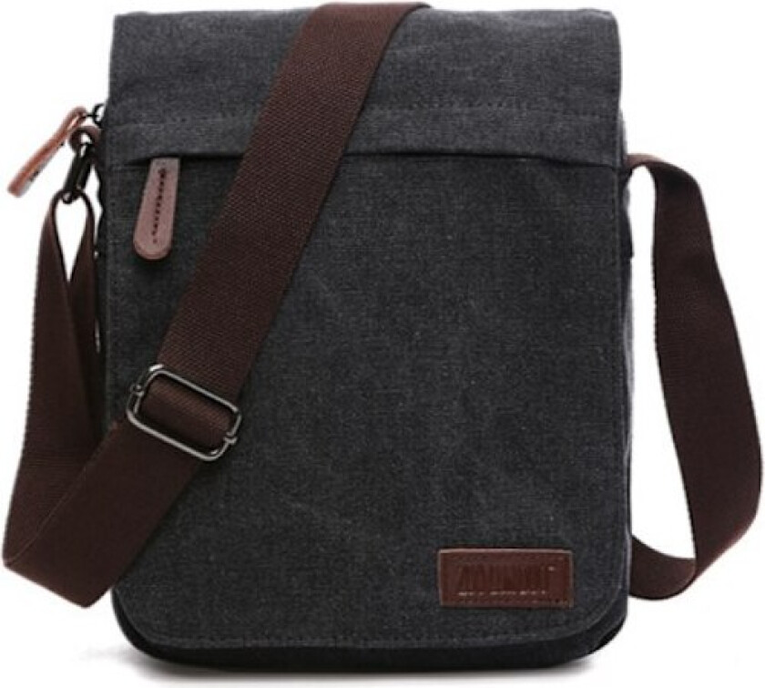 INF Sporty crossbody-veske i kanvas og lær