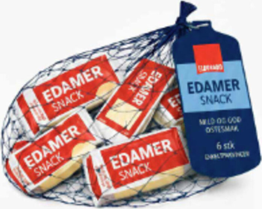 Edamer Laget av kvalitetsmelk for en fyldig, kremete smak. 20g per bit, perfekt for snacking eller i matpakken.