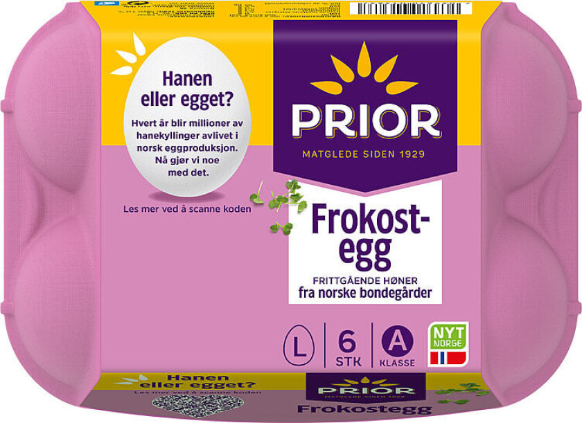 Egg Frittgående egg fra kjønnssorterte høner med ekstra D-vitamin.