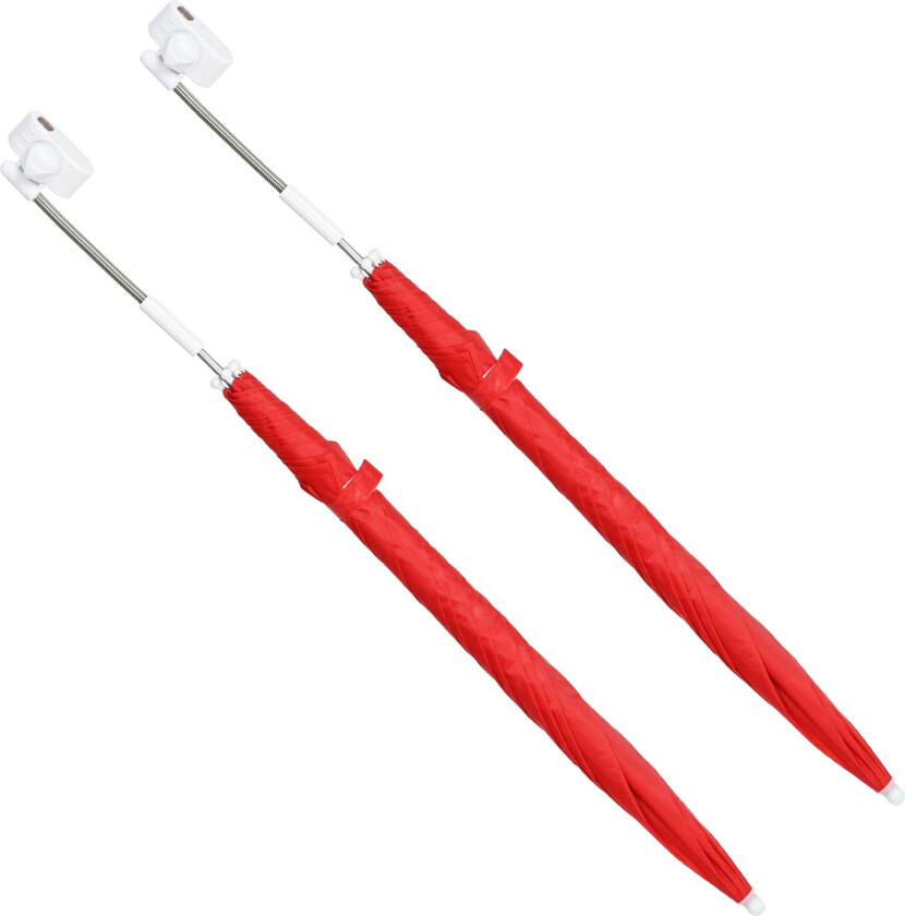 Paraply med klemme 2 pcs Mursteinsrød Ø 105 x 86 cm
