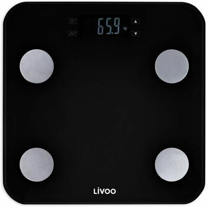 Digital badevekt Livoo DOM427N Sort Herdet glass 180 kg