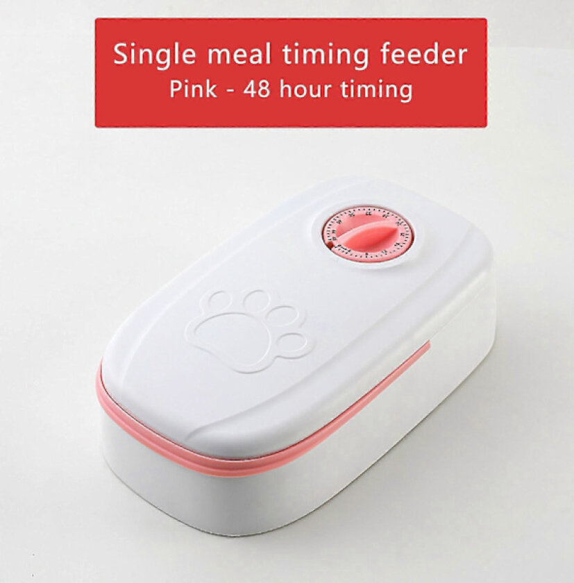 Automatisk matdispenser for katter med tidslås, kjæledyrforingsautomat med timer, mat-timing og -kontroll, matdispenser, 48-timers timing