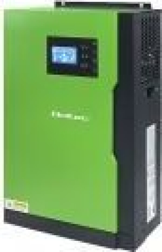- Strømomformer/lader - hybrid, off-grid, 100A, 24V, MPPT, sinus - AC 230 V - 3.5 kW - 6000 VA - enkeltfase - RS-232 - svart, grønn