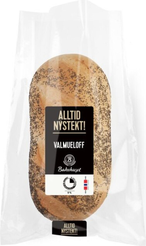 Valmueloff Dette er en rik loff som er myk inni, med en sprø skorpe utenpå. God til skalldyr, snitter eller som tilbehør til salat eller varm mat. Eller når du ønsker å unne deg noen ekstra godt.