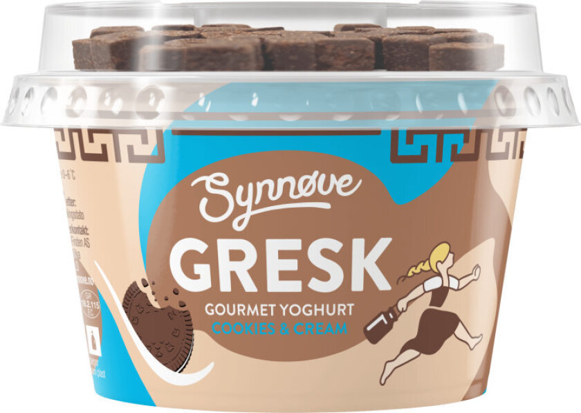 Yoghurt Gresk Cookies and Cream er en herlig nyhet i gresk serien. Produktet har deilig sjokoladebiter som blandes ut i yoghurten. Nyheten bygger videre på suksessen salt karamell!