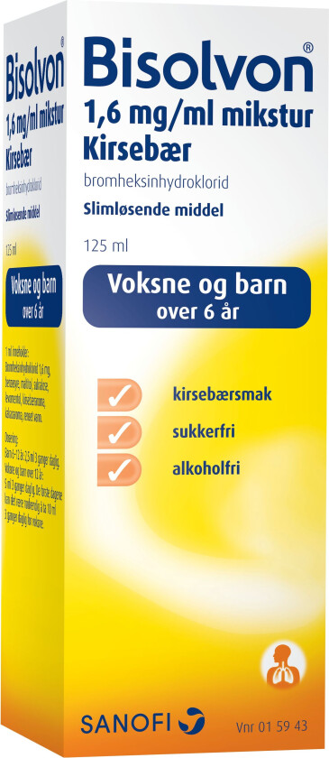 Mikstur 1,6mg/ml kirsebær, 125 ml.