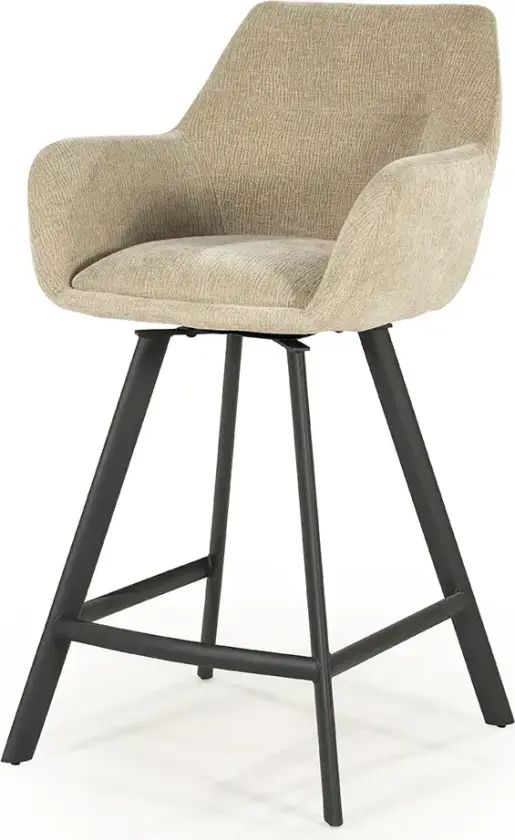 Bliss barstol med armlener - taupe