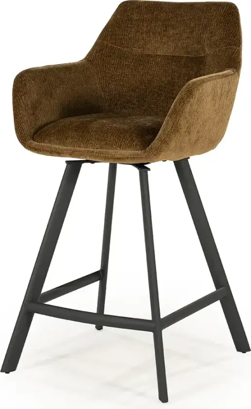 Bliss barstol med armlener - mustard