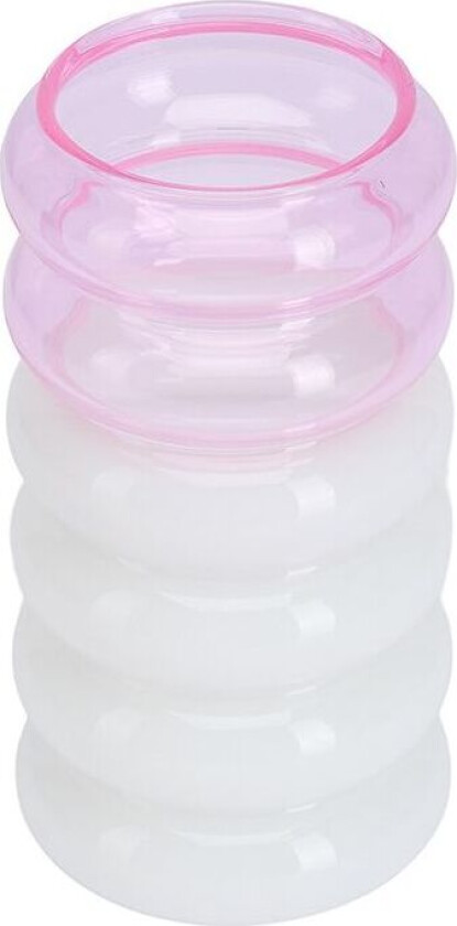 Bubble 2-i-1 vase og lysestake 13,5 cm Pink