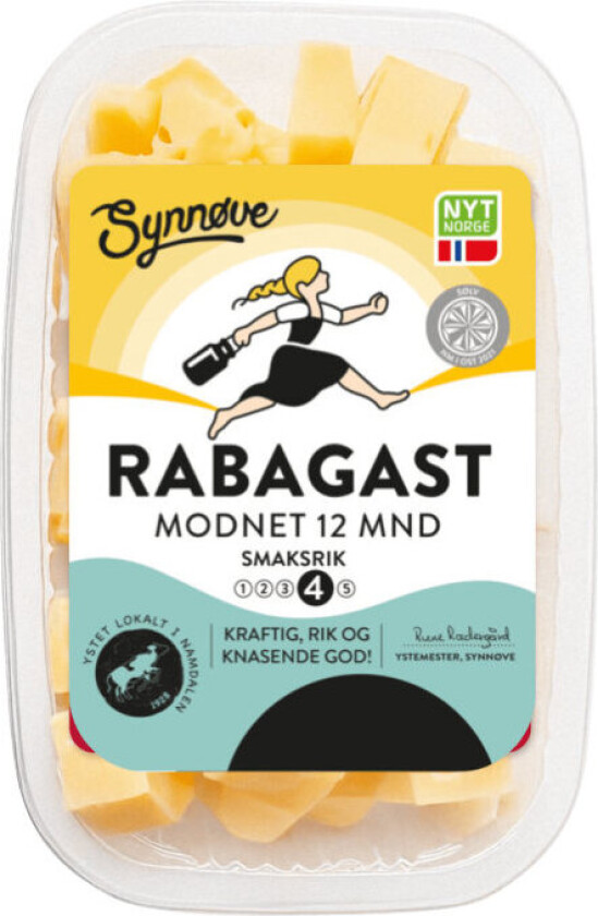Rabagast Ternet Rabagast med smaksrik, fyldig og lett knasende tekstur. Passer utmerket til tapas, salater eller som smakfull ostesnack. Produsert lokalt i Namsos