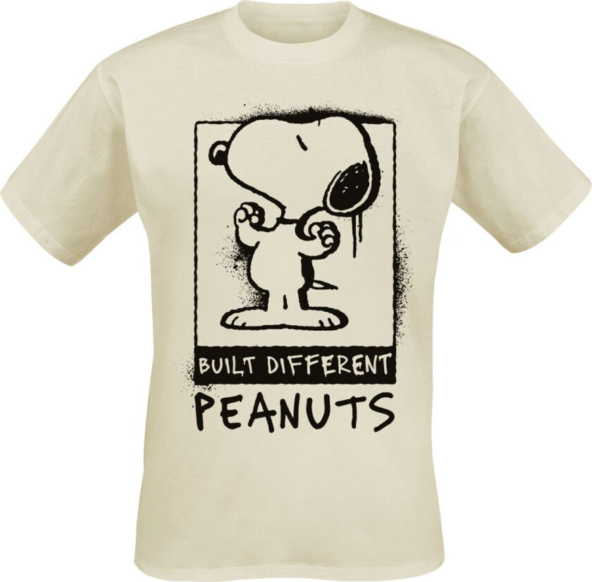 T-skjorte - Snoopy - Built Different - S til 3XL - Herrer - flerfarget