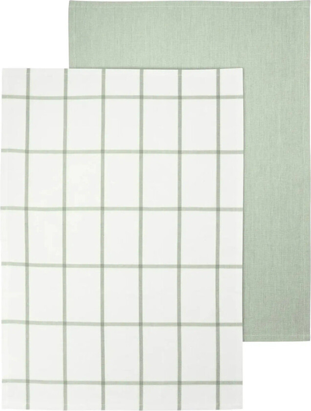 Tea Towel, Set Of 2 Pcs - 70 X 50 Cm - Taulo - White/Desert Sage - Multi/patterned - ONE SIZE