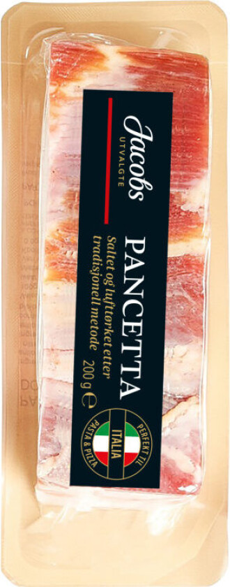 Pancetta Saltet og lufttørket buklist med rund og rik smak.
Sprøstek terninger av pancetta og bruk i pasta eller på pizza.