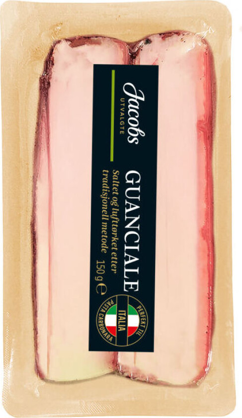Guanciale Guanciale er lufttørket svinekjake som er saltet og krydret for en intens og aromatisk smak; nøkkelingrediensen i en autentisk Carbonara og Amatriciana.