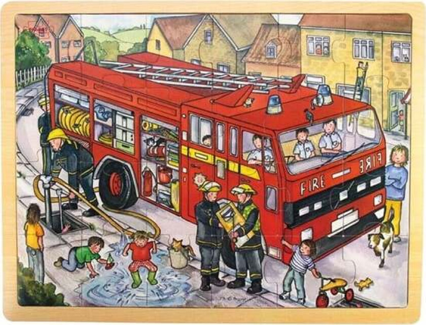 Wooden Jigsaw Puzzle Fire Truck - 24 pcs. Tre