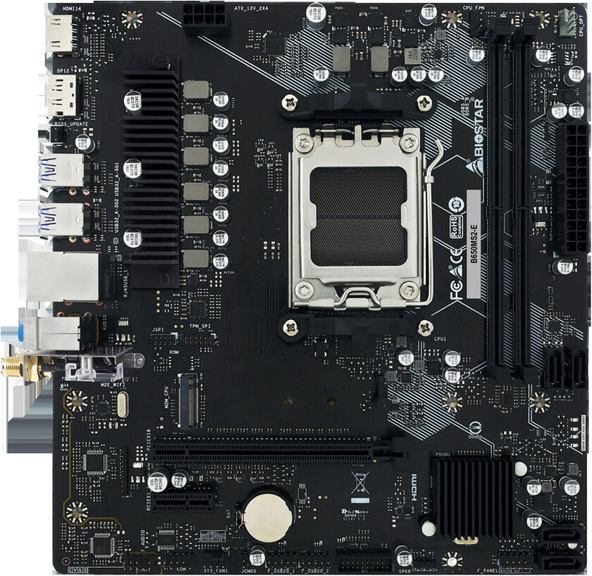B650MS2-E Hovedkort - AM5, AMD B650, 2x DDR5 RAM, MicroATX